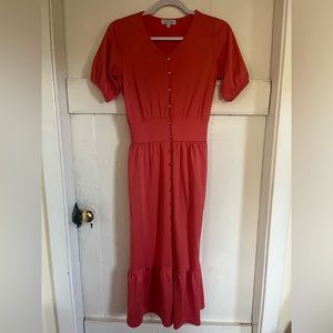 Coral sweet salt dress- has pockets!